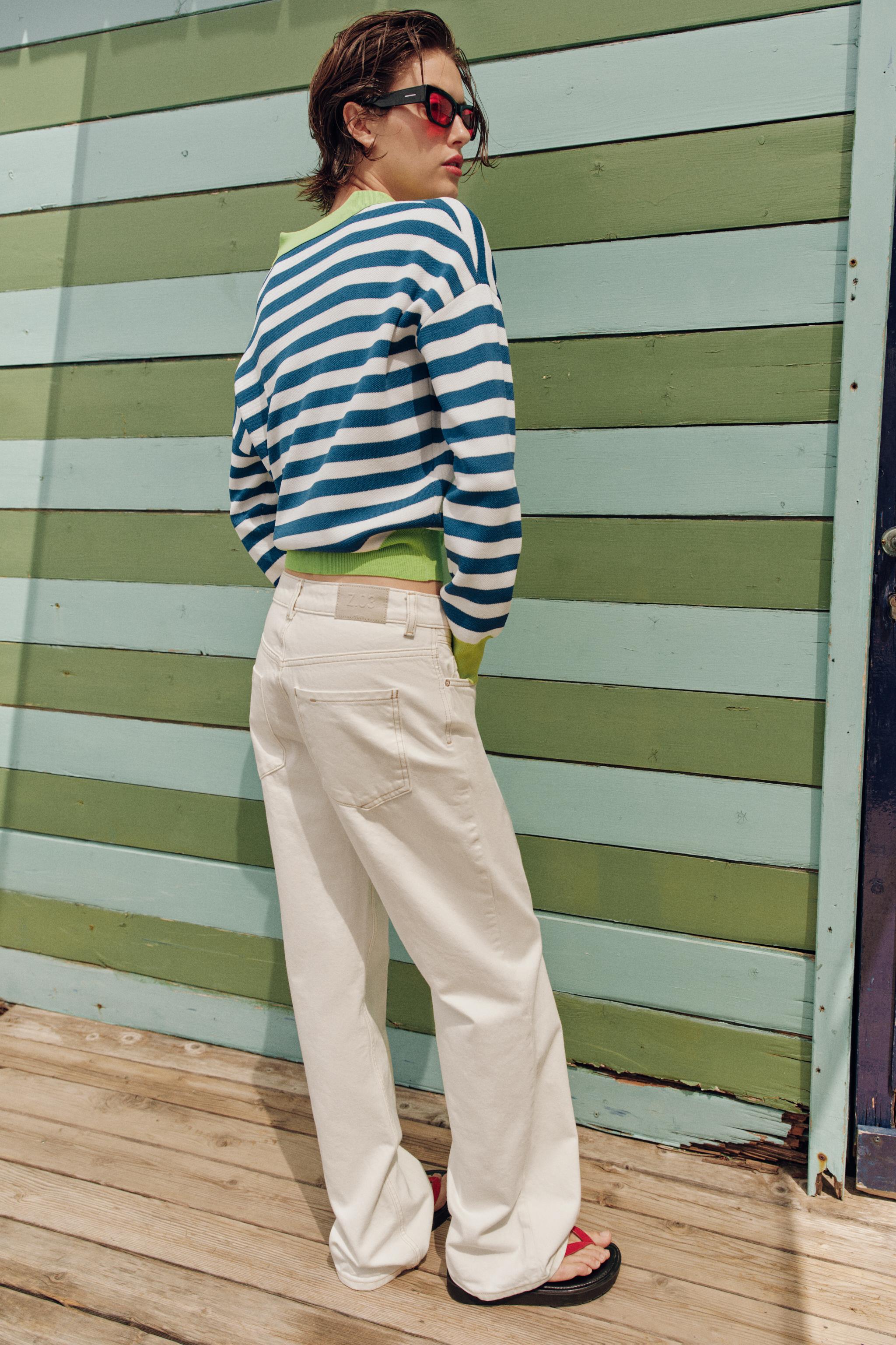 STRIPED KNIT POLO
